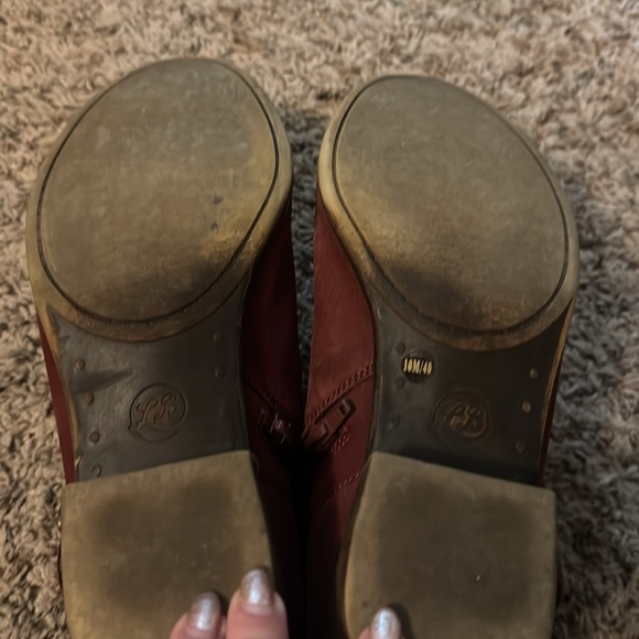 Burgundy leather Lucky Brand booties women’s size 10 - Picture 4 of 4